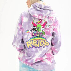RIPNDIP Rip n Dip Friends Forever Hoodie Pink/Lavender Tie Dye Sold Out! Large